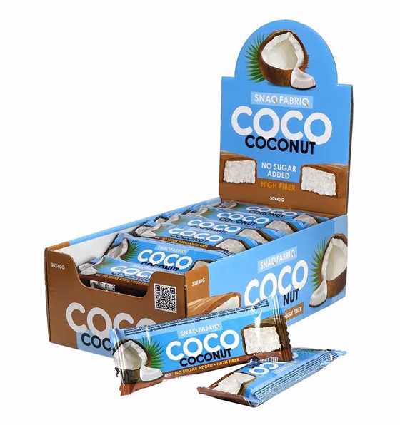 SNAQ FABRIQ, Батончик глазированный "Кокос", 40г