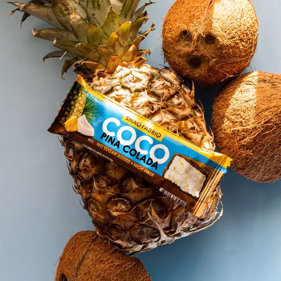 SNAQ FABRIQ, Глазированный батончик "Кокос и ананас", 40 гр