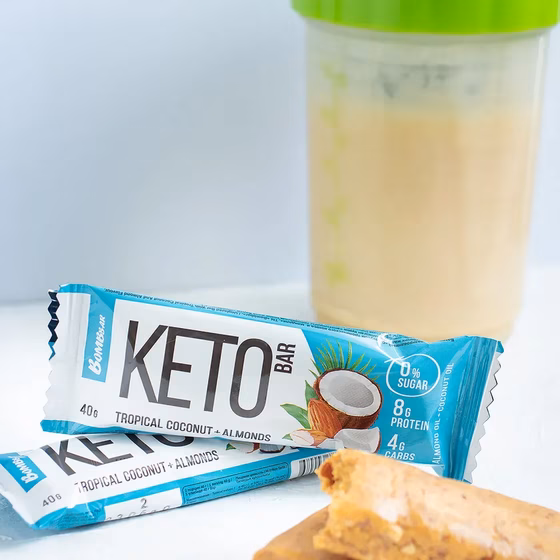 BOMBBAR, Keto, Батончик неглазированный со вкусом тропического кокоса и миндаля, 40 гр.