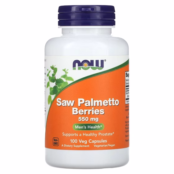 NOW Foods, Saw Palmetto, для мужского здоровья, 550 мг, 100 растительных капсул
