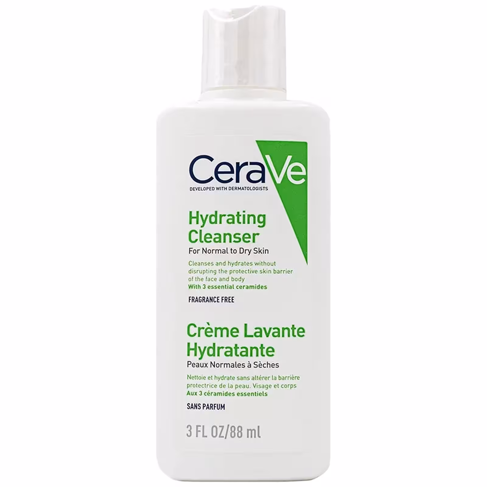 CeraVe, Крем-гель увлажняющий очищающий для нормальной и сухой кожи, 88 мл