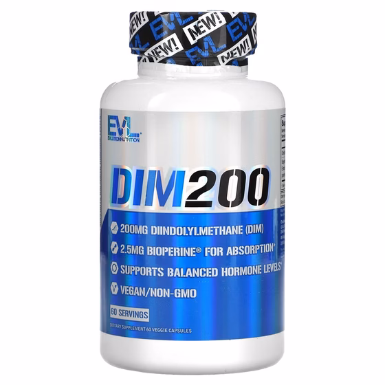 EVLution Nutrition, DIM 200, 200 мг, 60 растительных капсул