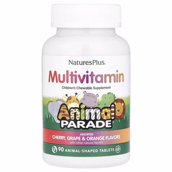 Nature's Plus, Animal Parade, детские жевательные мультивитамины, ассорти, 90 таблеток