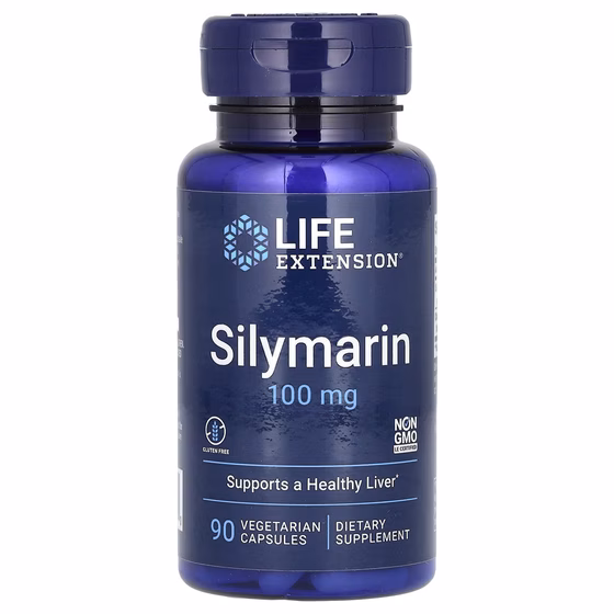 Life Extension, Силимарин, 100 мг, 90 вегетарианских капсул
