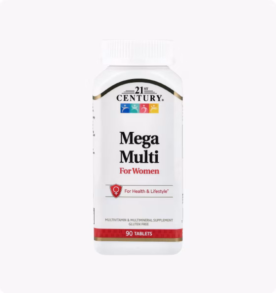 21st Century, Mega Multi, для женщин, мультивитамины и мультиминералы, 90 таблеток
