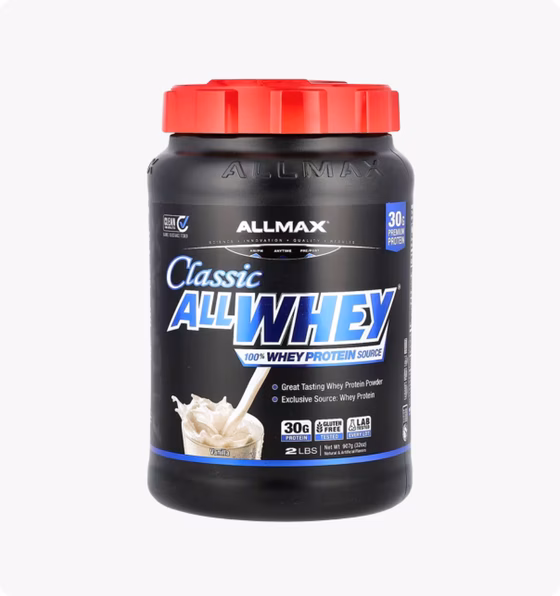 ALLMAX, AllWhey Classic, 100% сывороточный протеин, французская ваниль, 907г